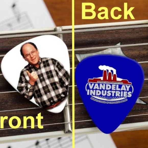 Set of 3 George Costanza Vandelay Industries Seinfeld Promo Guitar Pick Pic - Picture 1 of 2